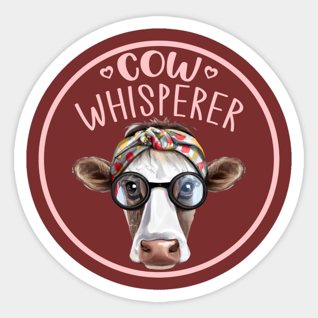 Cow Whisperer Shirt, Crazy Cow Lady, Highland Cow Shirt, Cow Gifts for Her, Heifer Shirt, Farm T-shirt, Ranch Tee, Cute Cow Shirt, Boho Tee, Farmer T Shirt, Cow Lovers T-Shirt, Cow Farmer T-shirt, Farmer Girls Shirts Sticker by GraviTeeGraphics